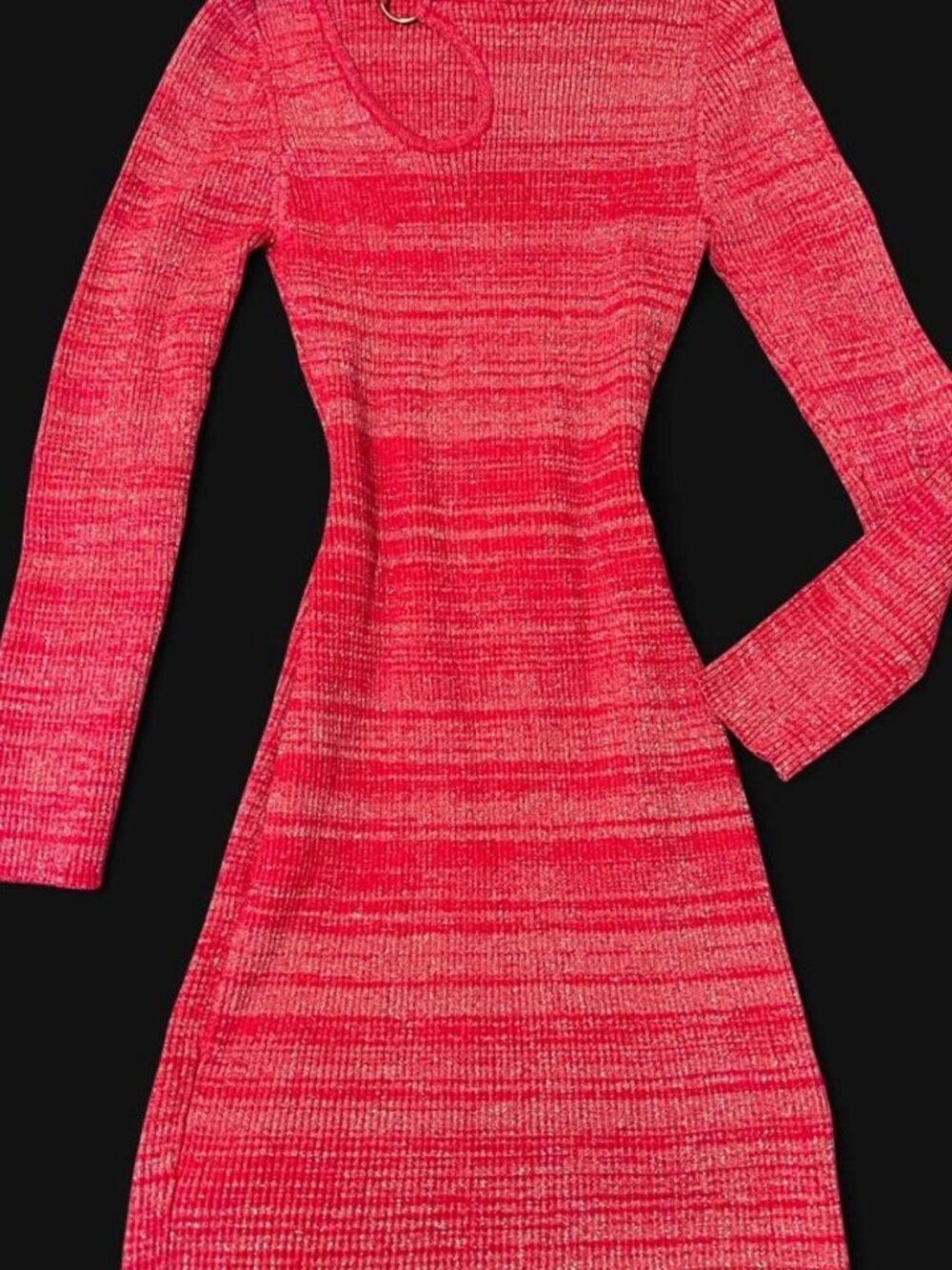 Derek Heart Women's Red and Gold Dress